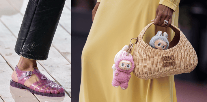 Audiense blog - image - Miu Miu bag with Labubu and jelly shoes