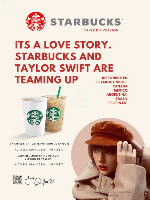 Audiense blog - collaboration avec Starbucks pour promouvoir le Rouge (version Taylor)