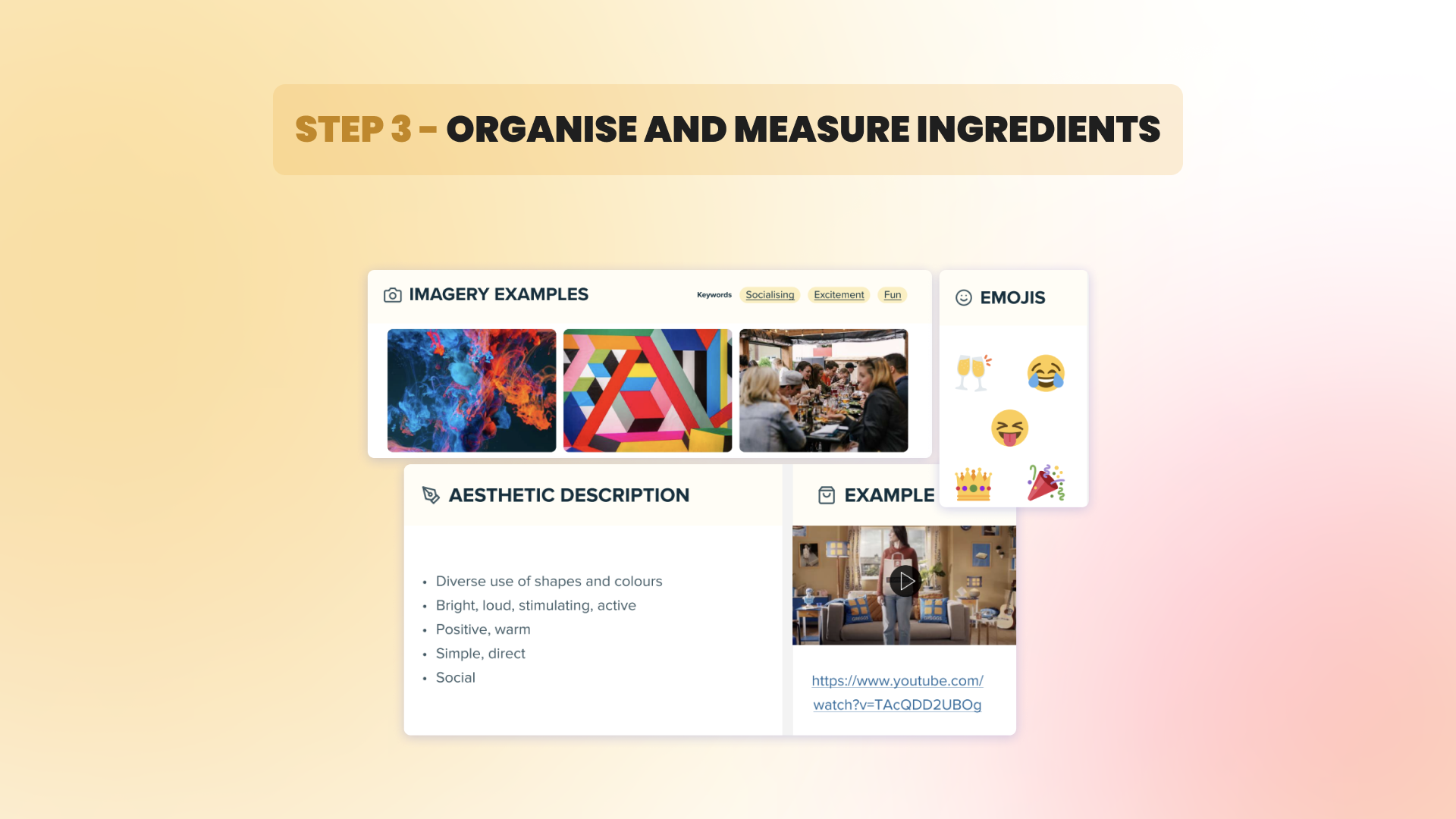 Image - infographie Étape 3 : Organiser et mesurer les ingrédients