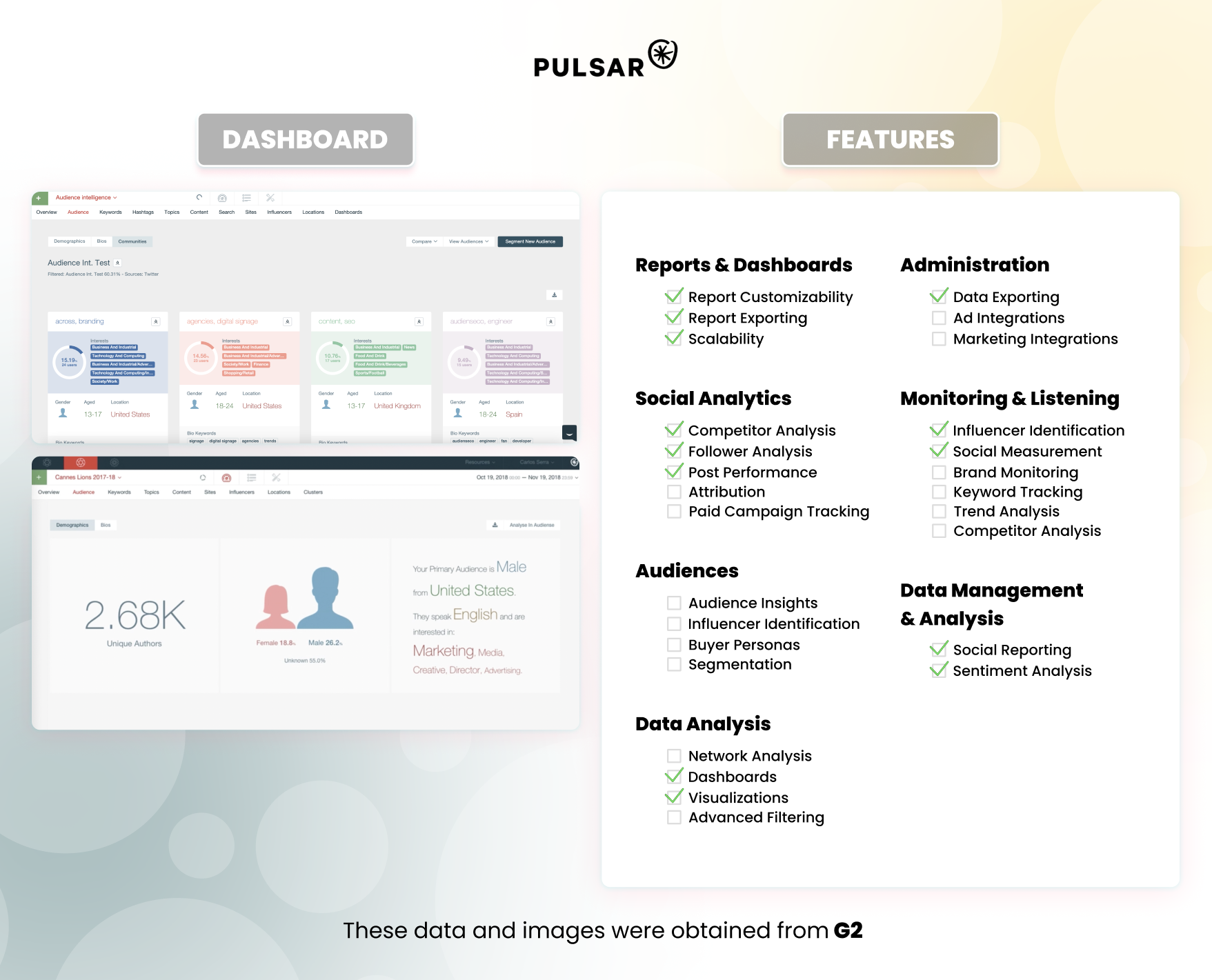 Le tableau de bord de la Pulsar et les caractéristiques de sa plateforme