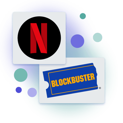 Image - Les logos de Blockbuster et Netflix