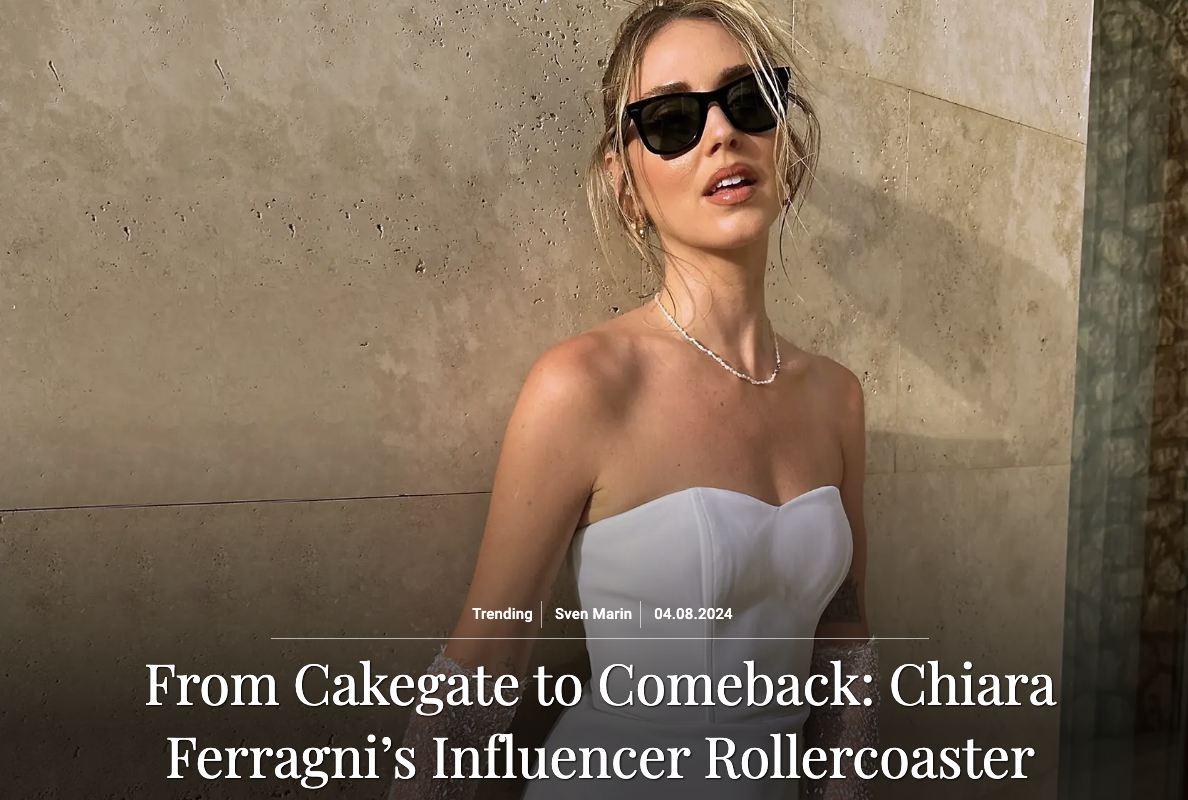 Audiense blog - image - Les montagnes russes des influenceurs de Chiara Ferragni