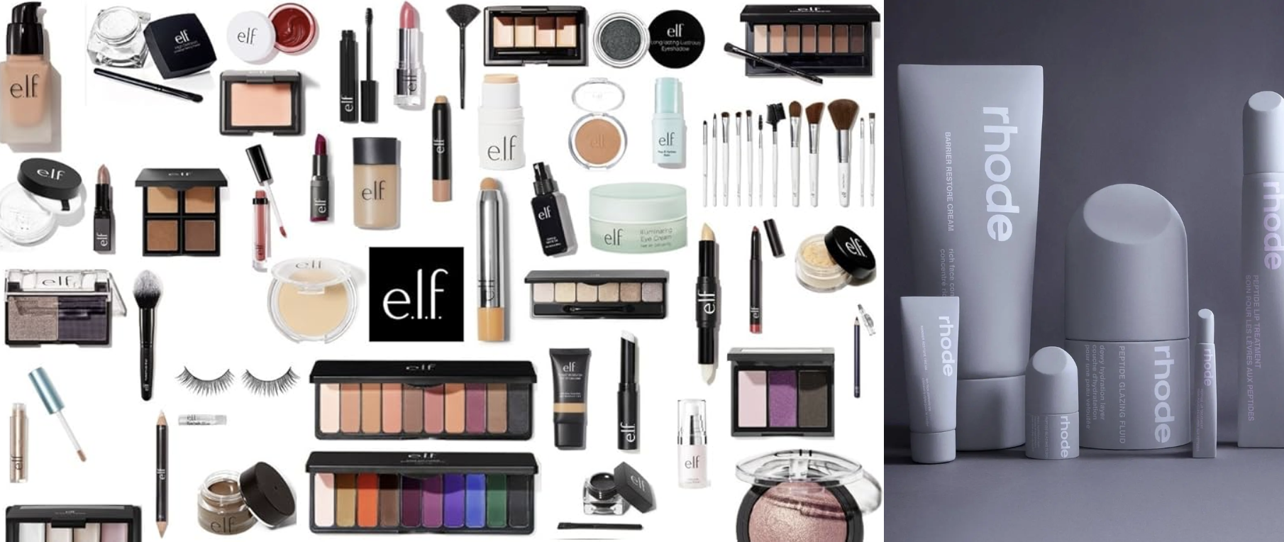 Audiense blog - image - produits e.l.f et Rhode