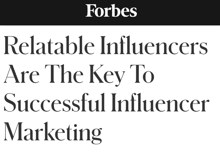 Audiense blog - capture d'écran - Forbes - Les influenceurs fiables sont la clé d'un marketing d'influence réussi