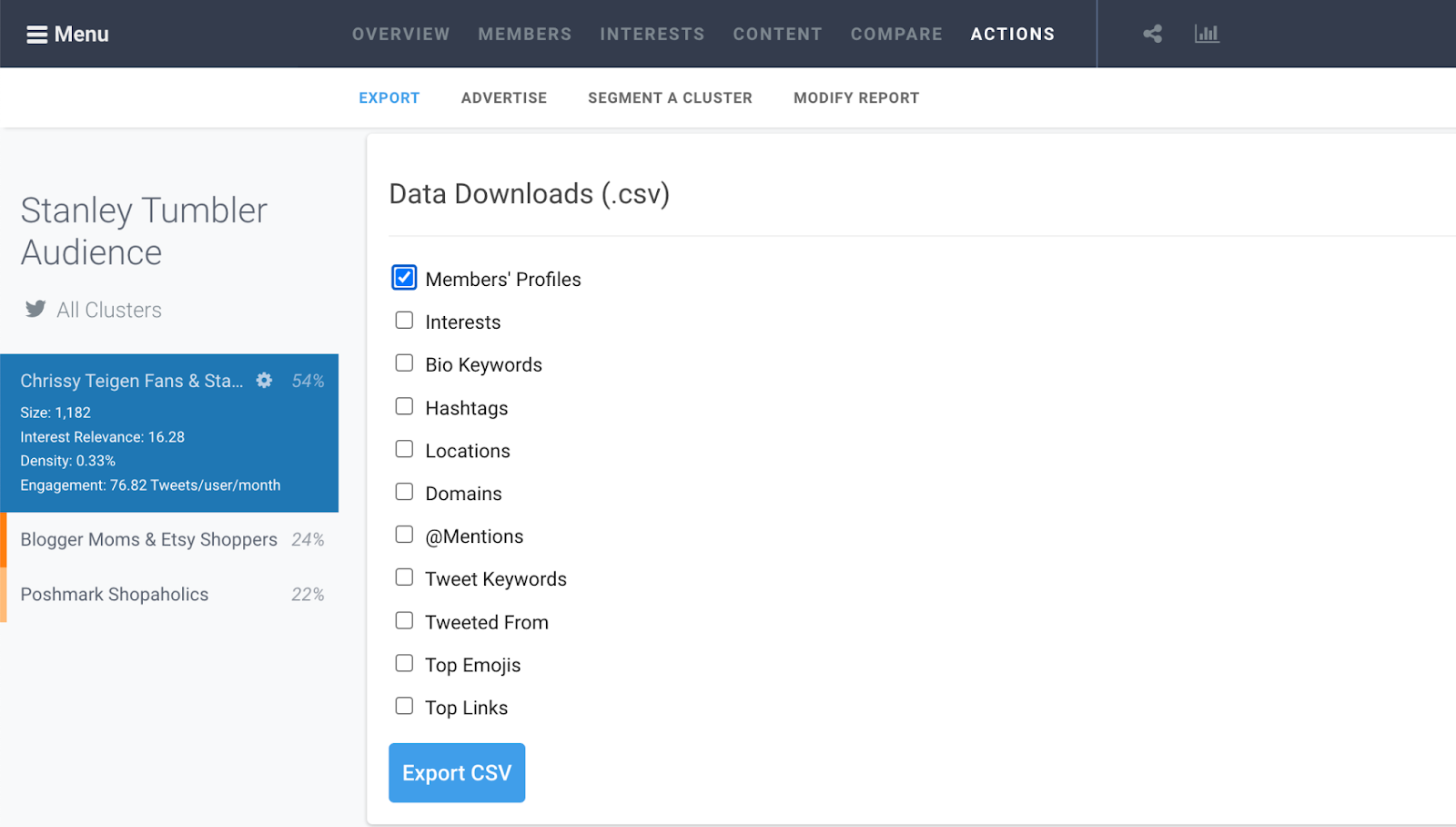 Audiense blog - explorer les listes d'audience d'Affinio