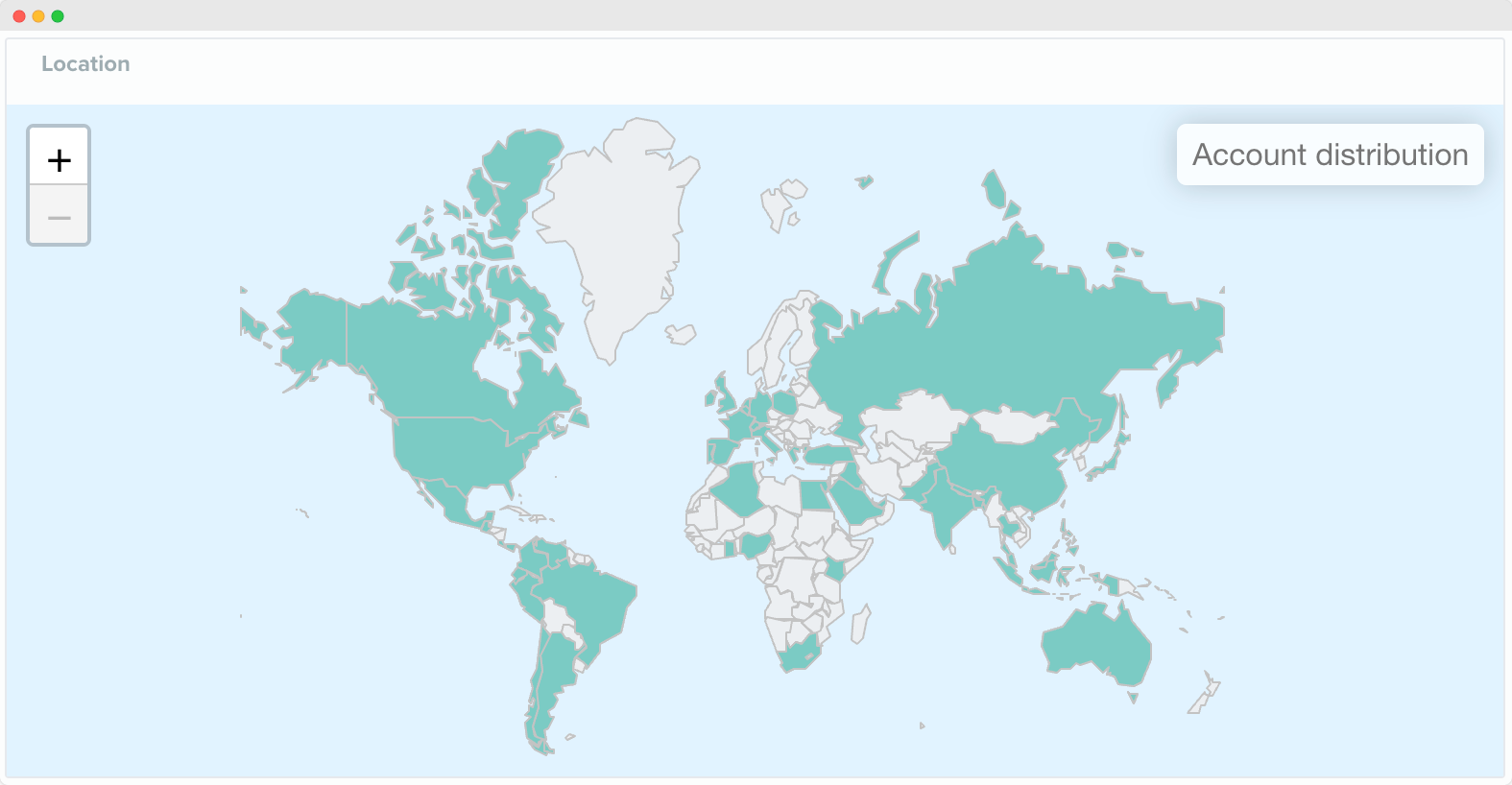 Audiense blog - carte de localisation de l'audience CPG