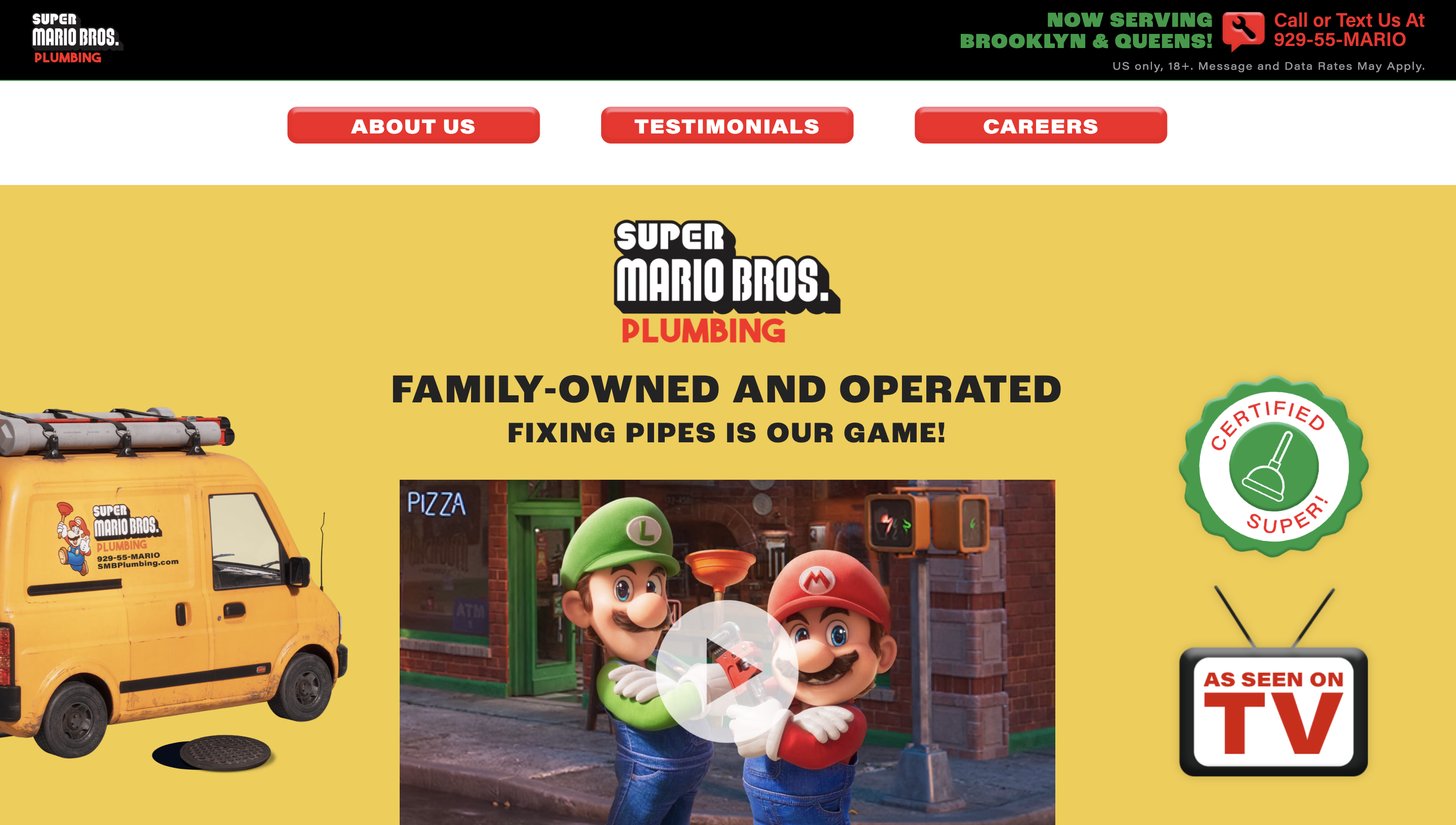 Audiense blog - faux site web promouvant Super Mario Bros
