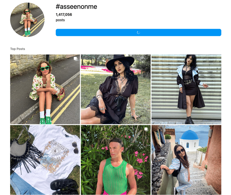 Blog Audiense - hashtag #AsSeenOnMe